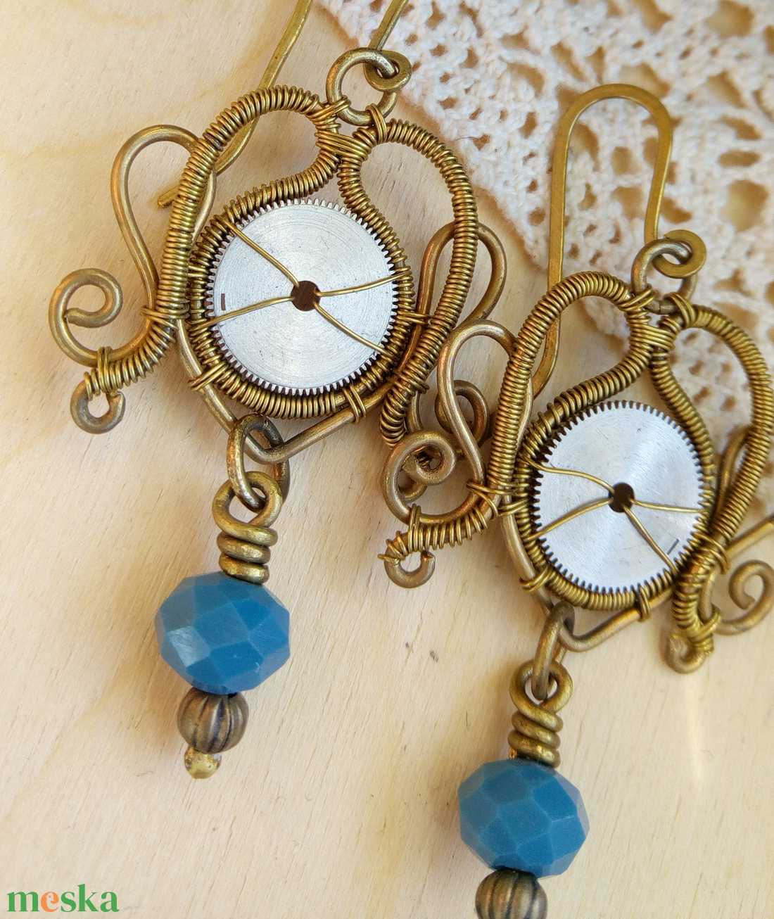 Óceán - ékszer - fülbevaló - csillár fülbevaló - Meska.hu