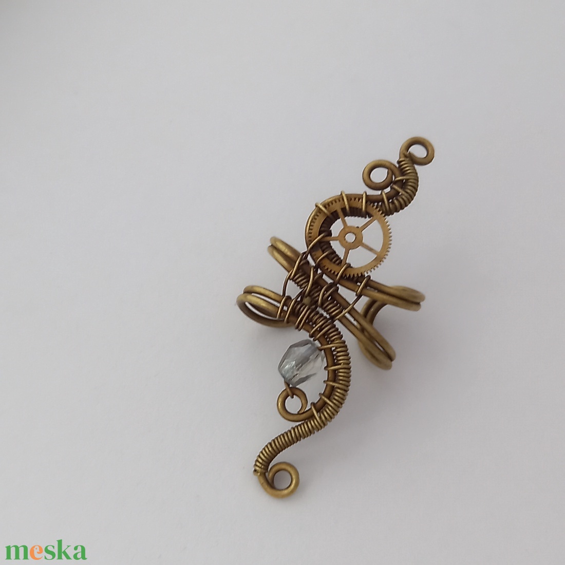Steampunk sárgaréz szürke fülgyűrű - ékszer - fülbevaló - fülgyűrű - Meska.hu Steampunk sárgaréz szürke fülgyűrű - ékszer - fülbevaló - fülgyűrű - Meska.hu