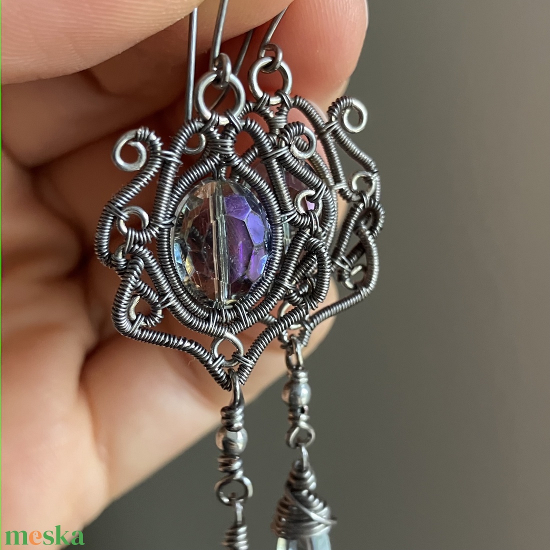 Bárónő-RENDELÉSRE - ékszer - fülbevaló - lógó fülbevaló - Meska.hu