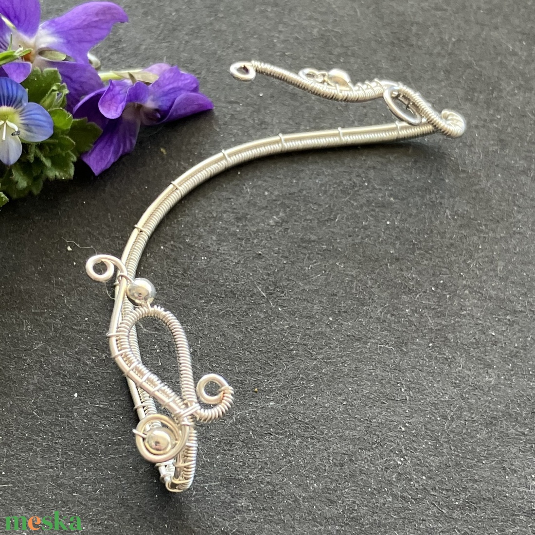 Ezüst fülékszer - ékszer - fülbevaló - fülékszer - Meska.hu