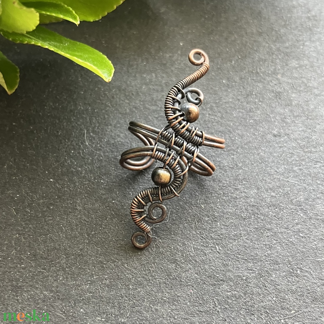 Réz fülgyűrű - ékszer - fülbevaló - fülgyűrű - Meska.hu