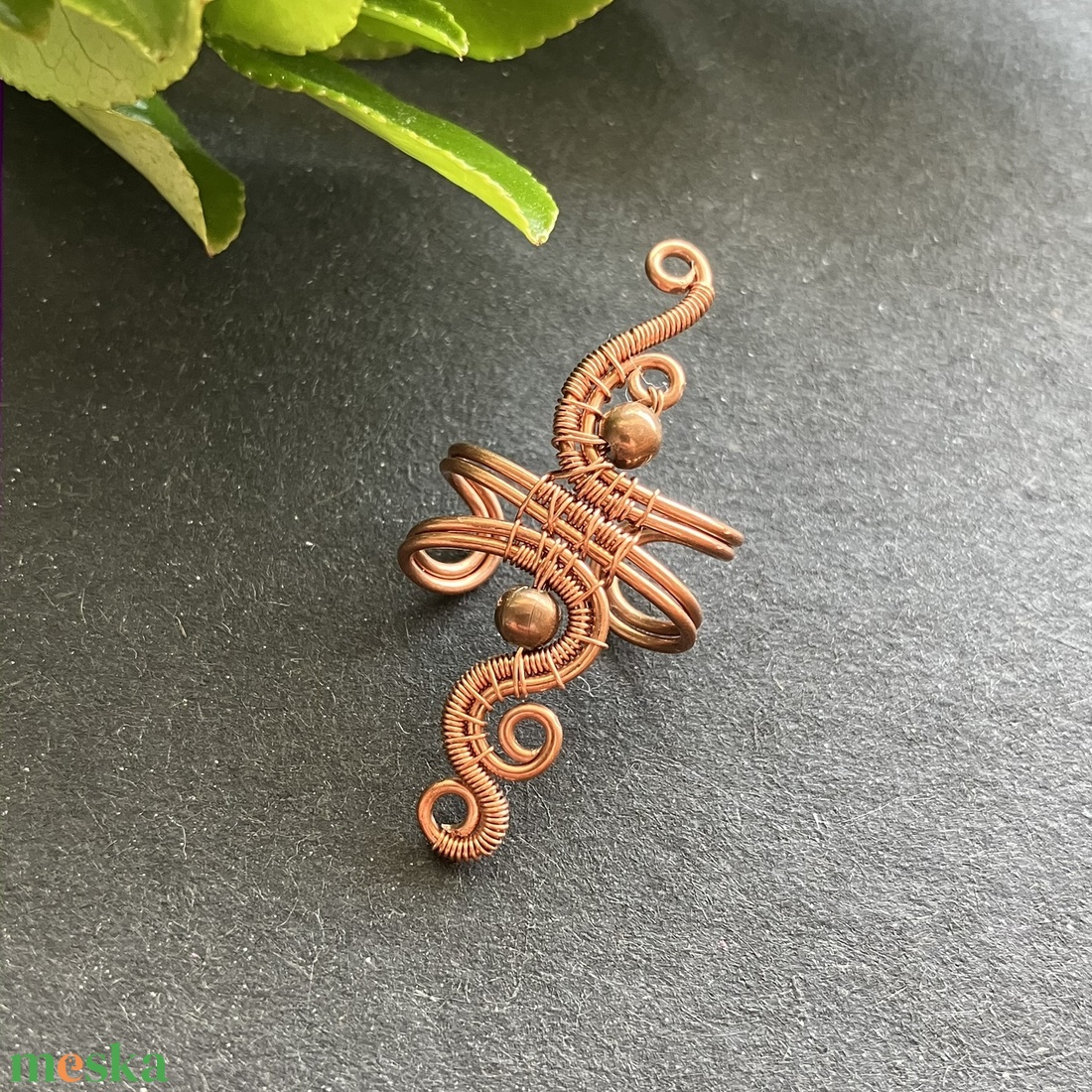 Réz fülgyűrű - ékszer - fülbevaló - fülgyűrű - Meska.hu