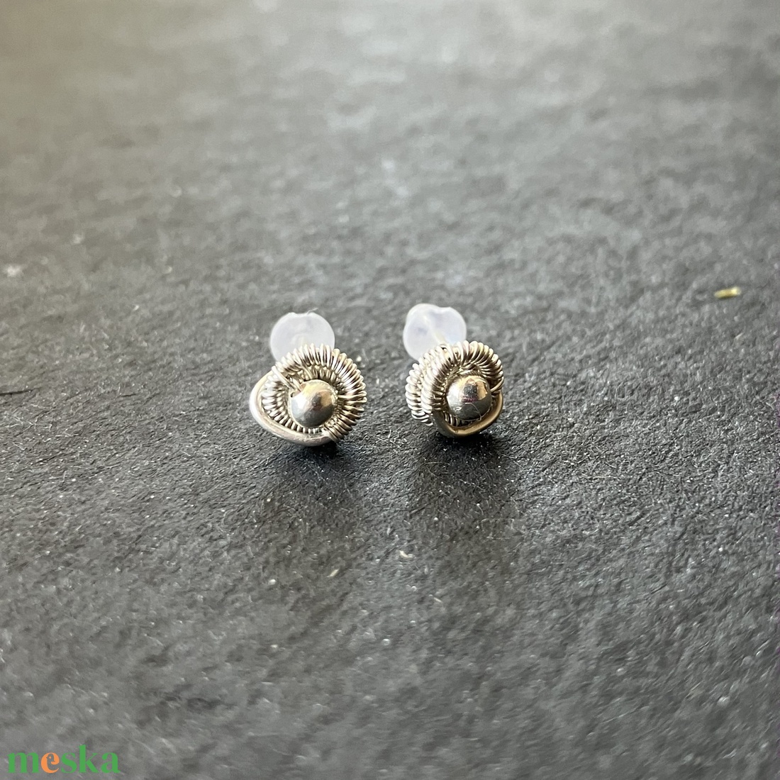 Ezüst bogyó fülbevaló - ékszer - fülbevaló - pötty fülbevaló - Meska.hu