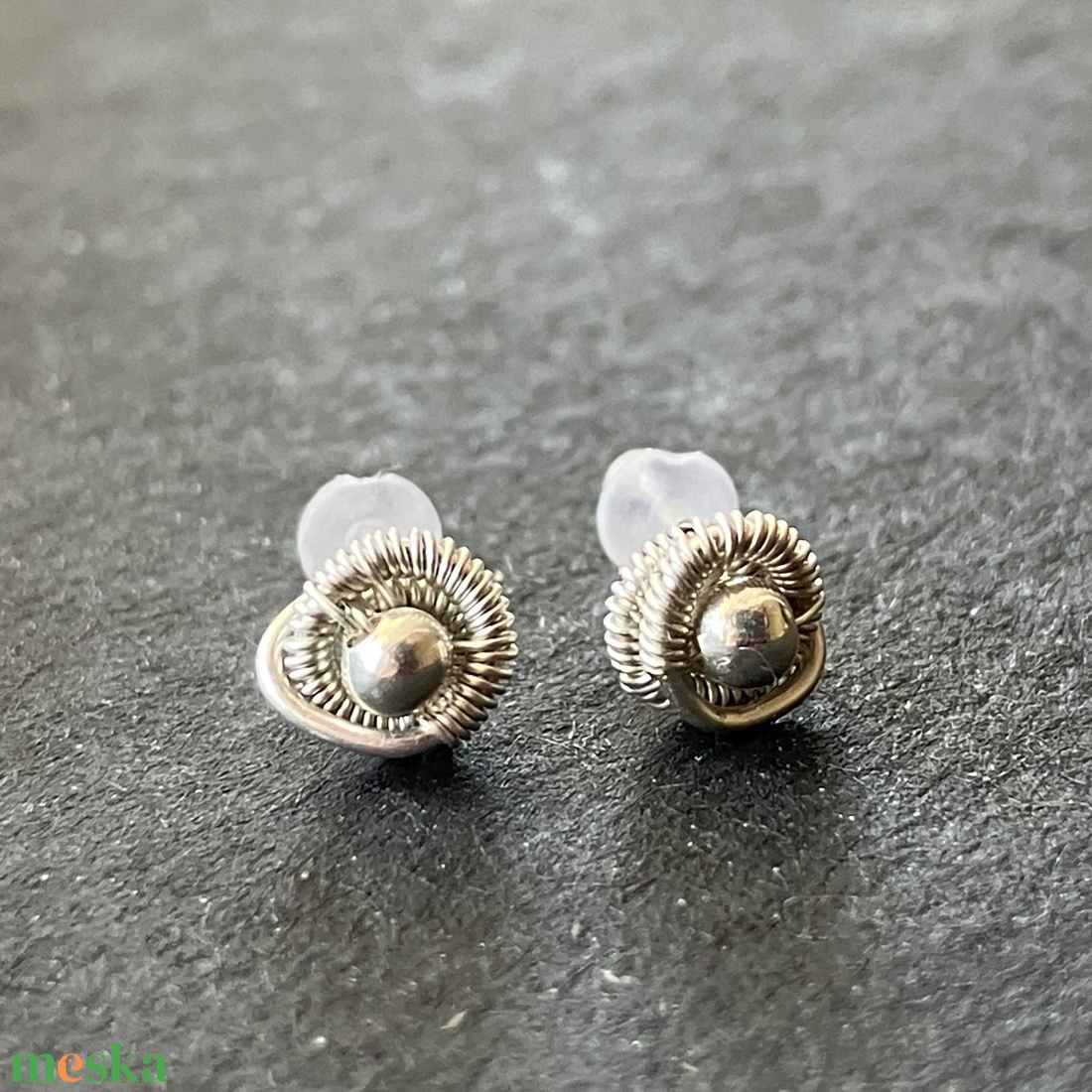 Ezüst bogyó fülbevaló - ékszer - fülbevaló - pötty fülbevaló - Meska.hu