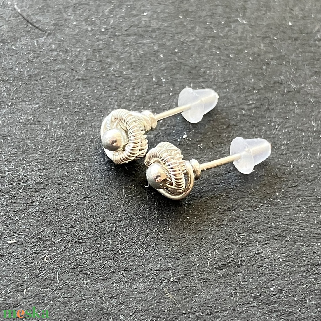 Ezüst bogyó fülbevaló - ékszer - fülbevaló - pötty fülbevaló - Meska.hu