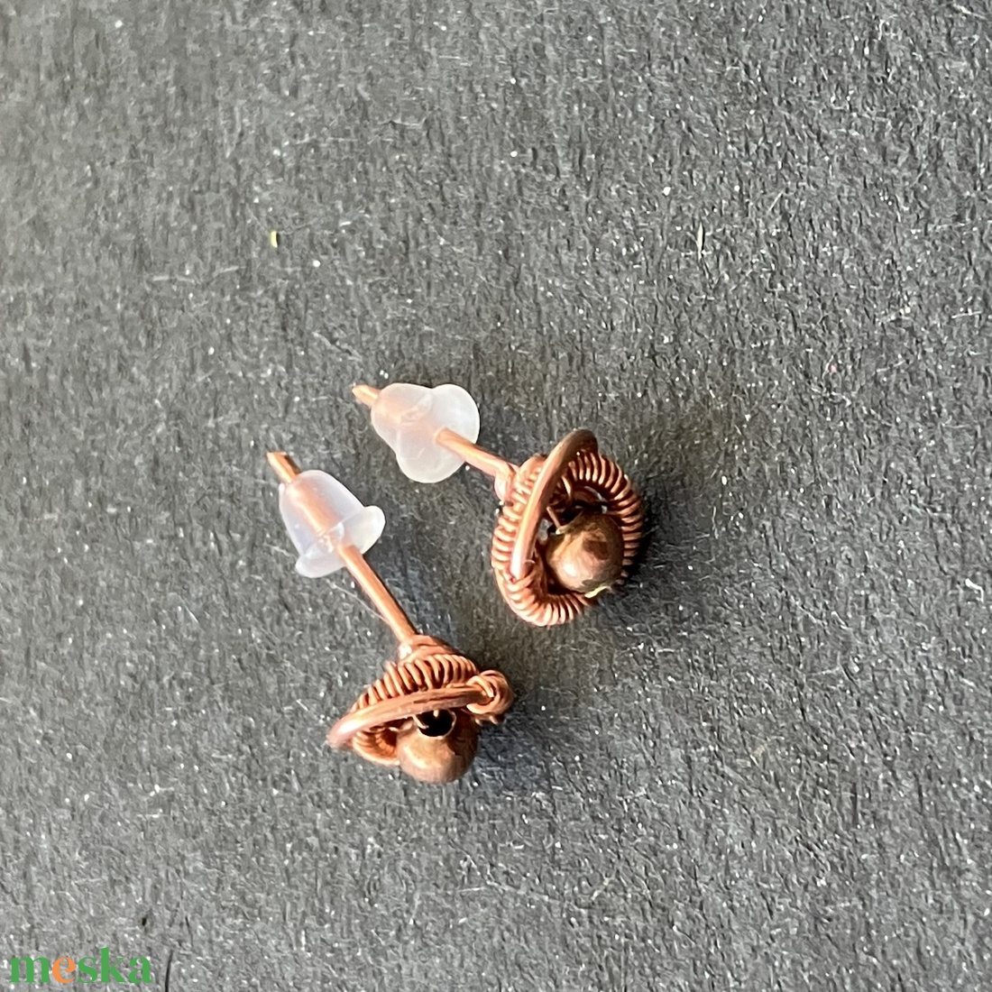 Réz bogyós fülbevaló - ékszer - fülbevaló - pötty fülbevaló - Meska.hu