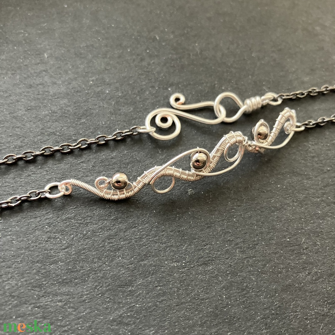 Ezüst nyaklánc - ékszer - nyaklánc - nyakpánt, gallér - Meska.hu