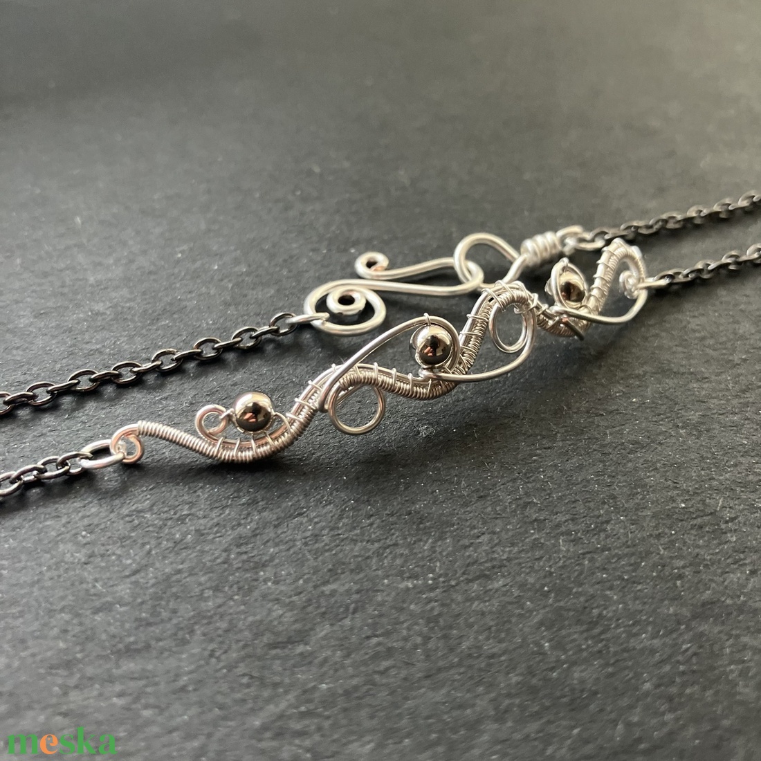 Ezüst nyaklánc - ékszer - nyaklánc - nyakpánt, gallér - Meska.hu