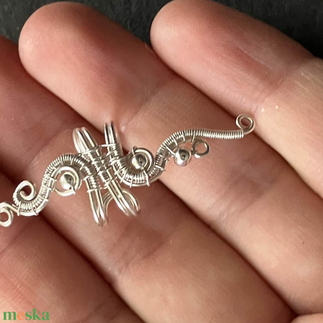 Ezüst nagy fülgyűrű - ékszer - fülbevaló - fülgyűrű - Meska.hu