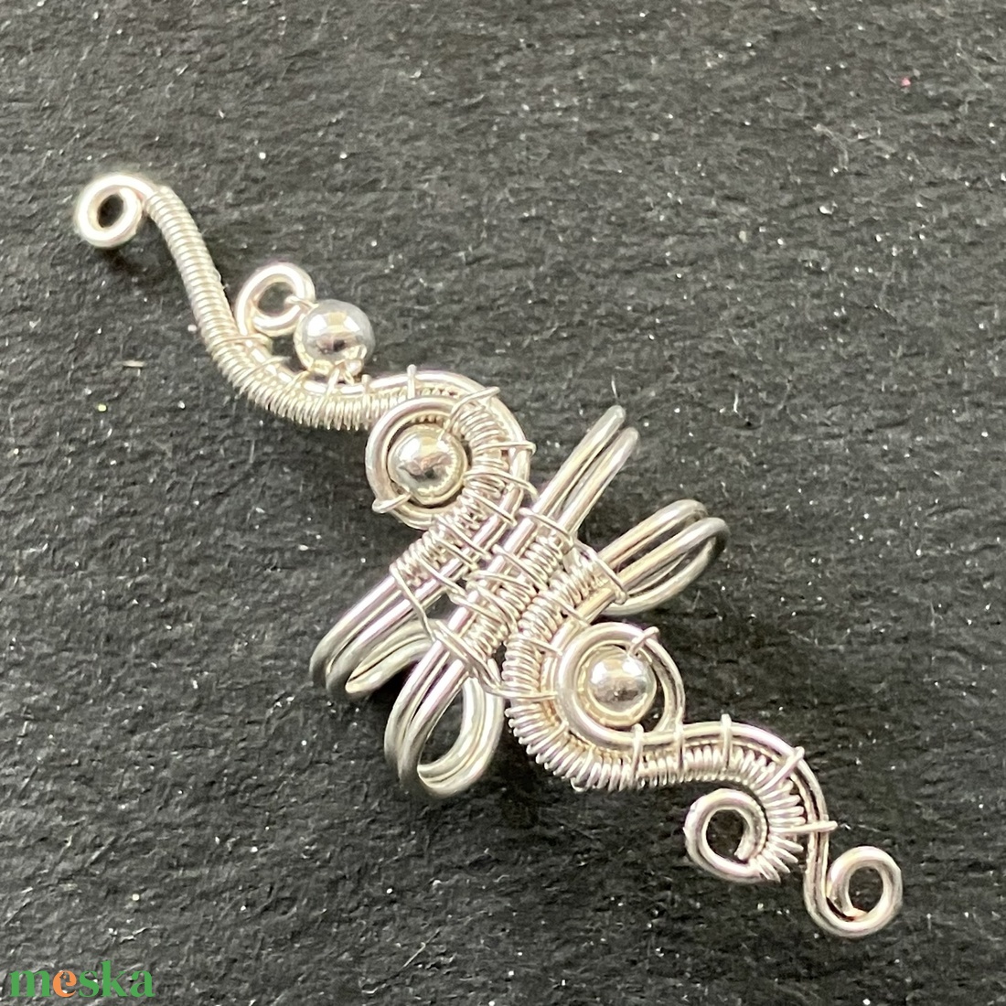 Ezüst nagy fülgyűrű - ékszer - fülbevaló - fülgyűrű - Meska.hu