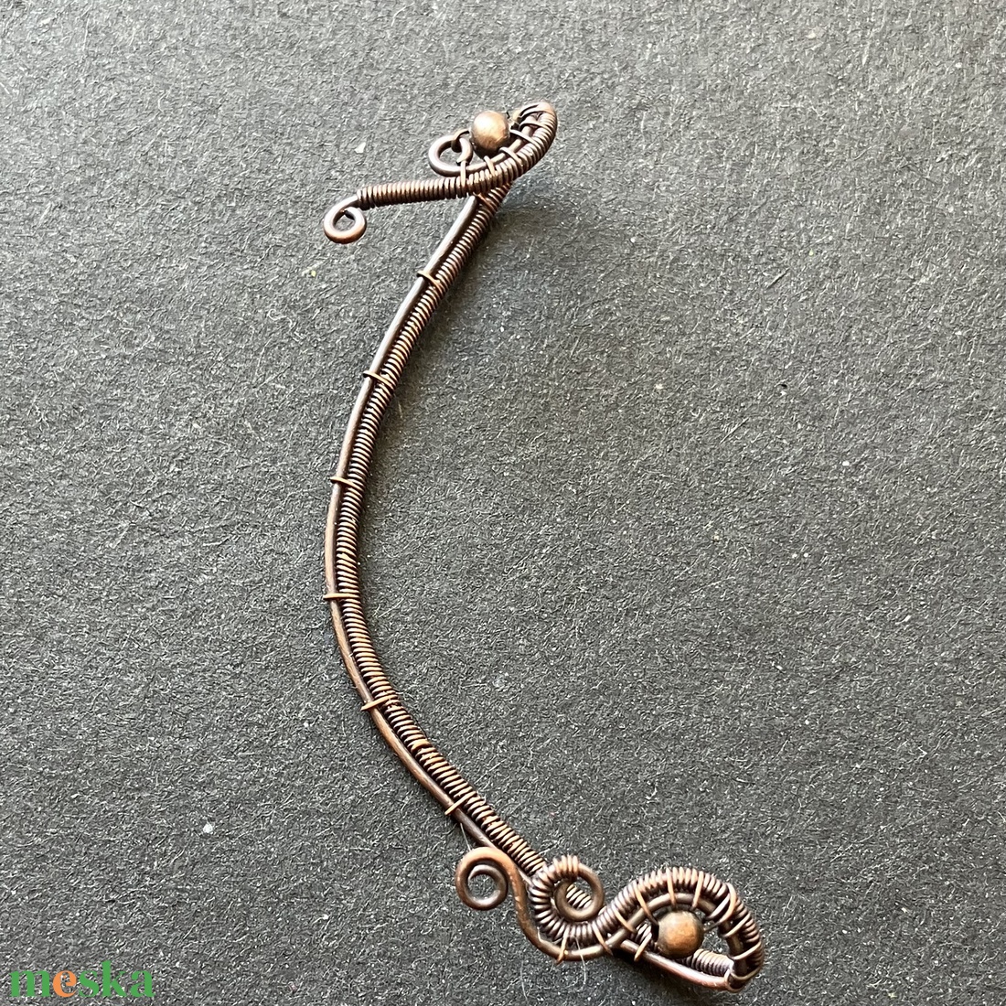 Réz alap fülékszer - ékszer - fülbevaló - fülékszer - Meska.hu