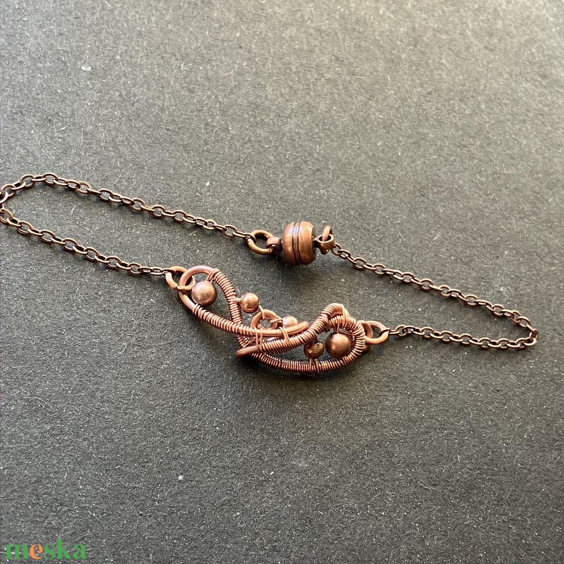 Réz mágneses karkötő - ékszer - karkötő - lánc karkötő - Meska.hu