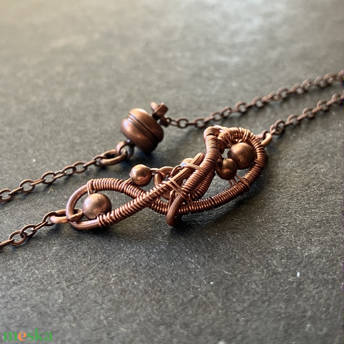 Réz mágneses karkötő - ékszer - karkötő - lánc karkötő - Meska.hu