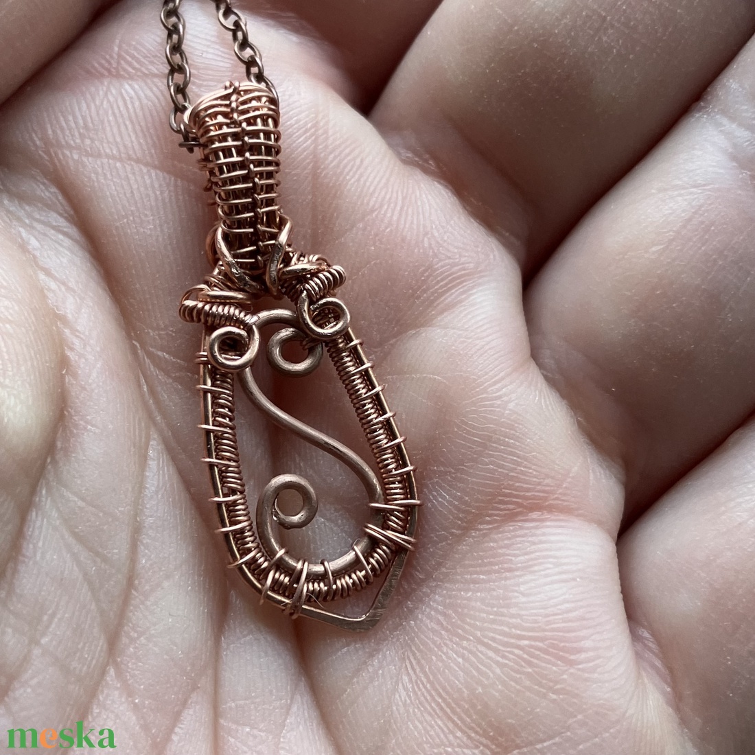 Réz medál nyaklánc - ékszer - nyaklánc - medálos nyaklánc - Meska.hu