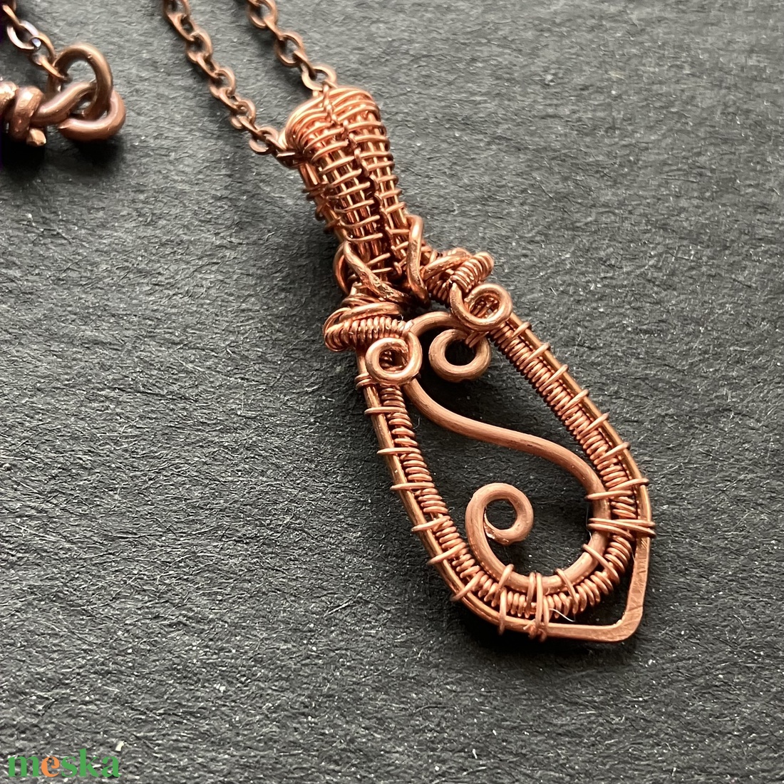Réz medál nyaklánc - ékszer - nyaklánc - medálos nyaklánc - Meska.hu