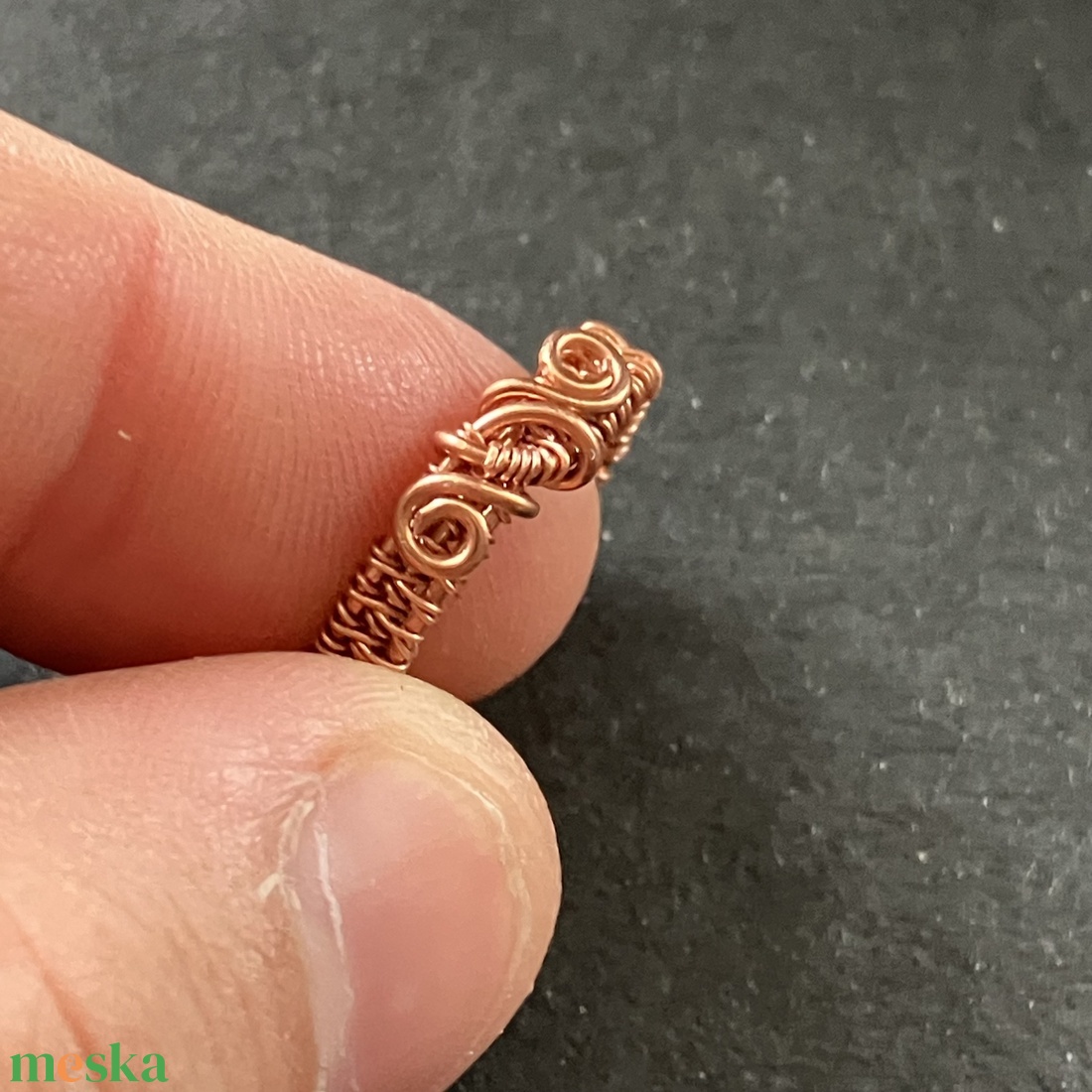 Réz gyűrű - ékszer - gyűrű - kerek gyűrű - Meska.hu