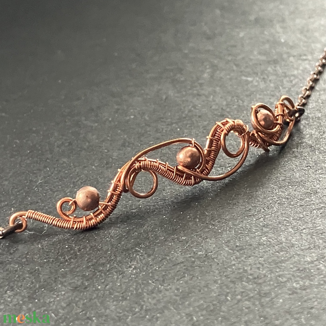 Réz nyakék - ékszer - nyaklánc - nyakpánt, gallér - Meska.hu