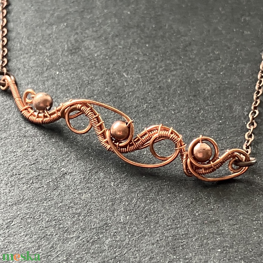 Réz nyakék - ékszer - nyaklánc - nyakpánt, gallér - Meska.hu