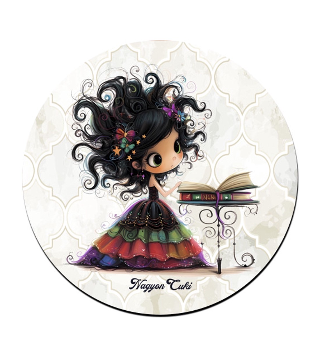 Bájos könyv hercegnő pohár alátét -  - Meska.hu