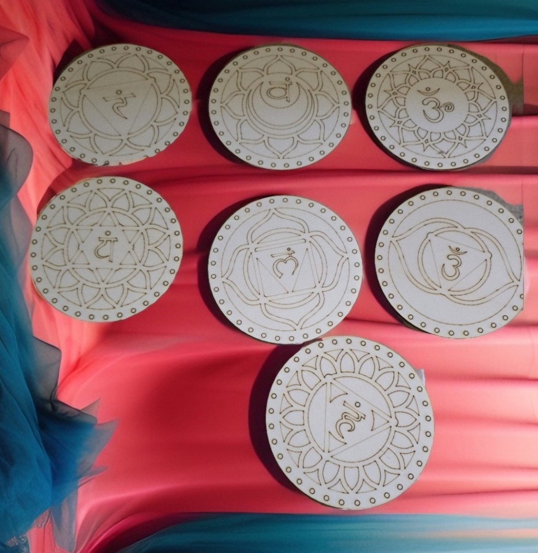 Csakra jelek fából � natúr színű, 11,5 cm - otthon & életmód - dekoráció - spiritualitás - mandala - Meska.hu