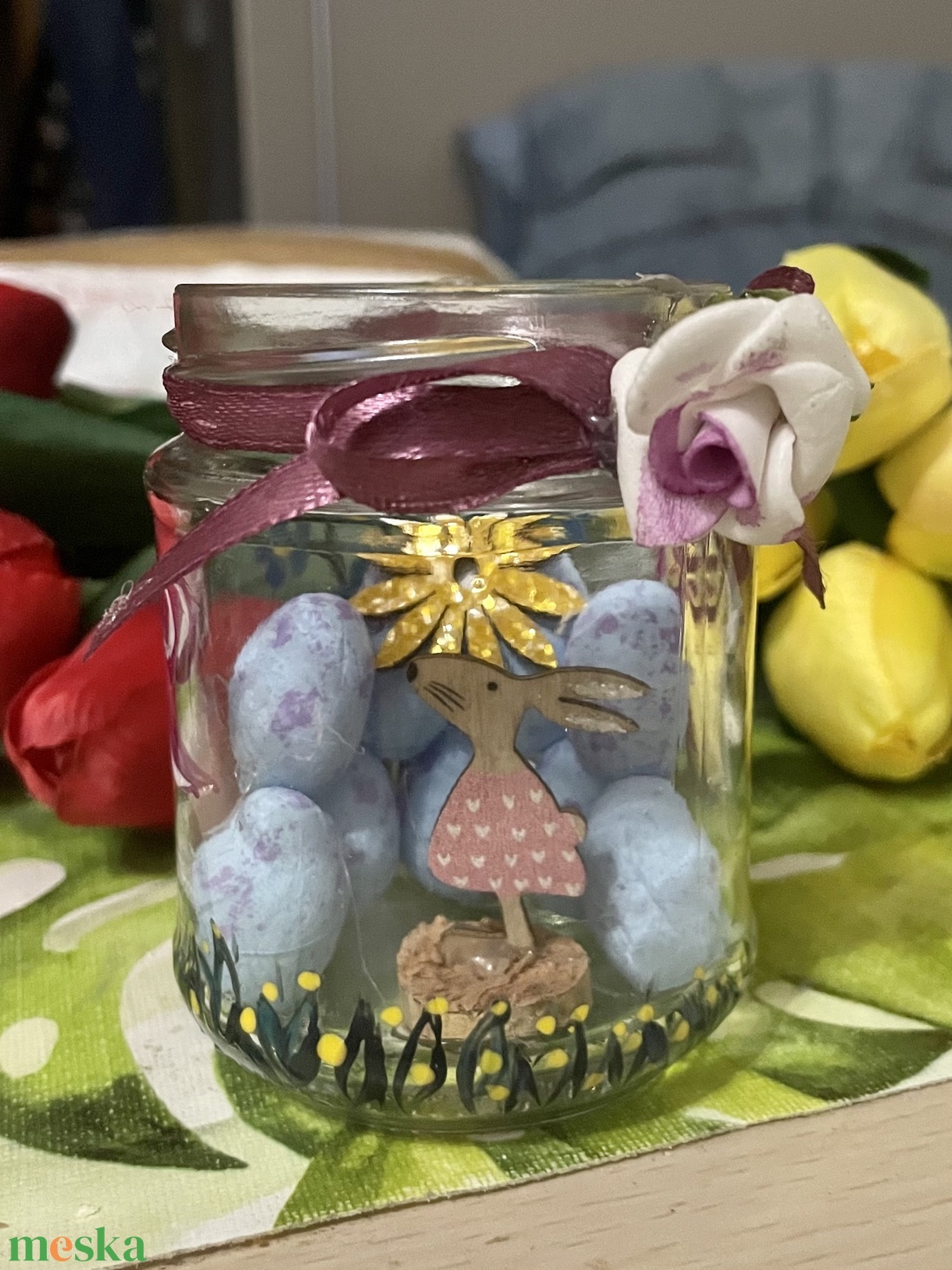 Csodás tavaszi üvegdekor nyuszival - otthon & lakás - dekoráció - asztal és polc dekoráció - díszüveg - Meska.hu Csodás tavaszi üvegdekor nyuszival - otthon & lakás - dekoráció - asztal és polc dekoráció - díszüveg - Meska.hu