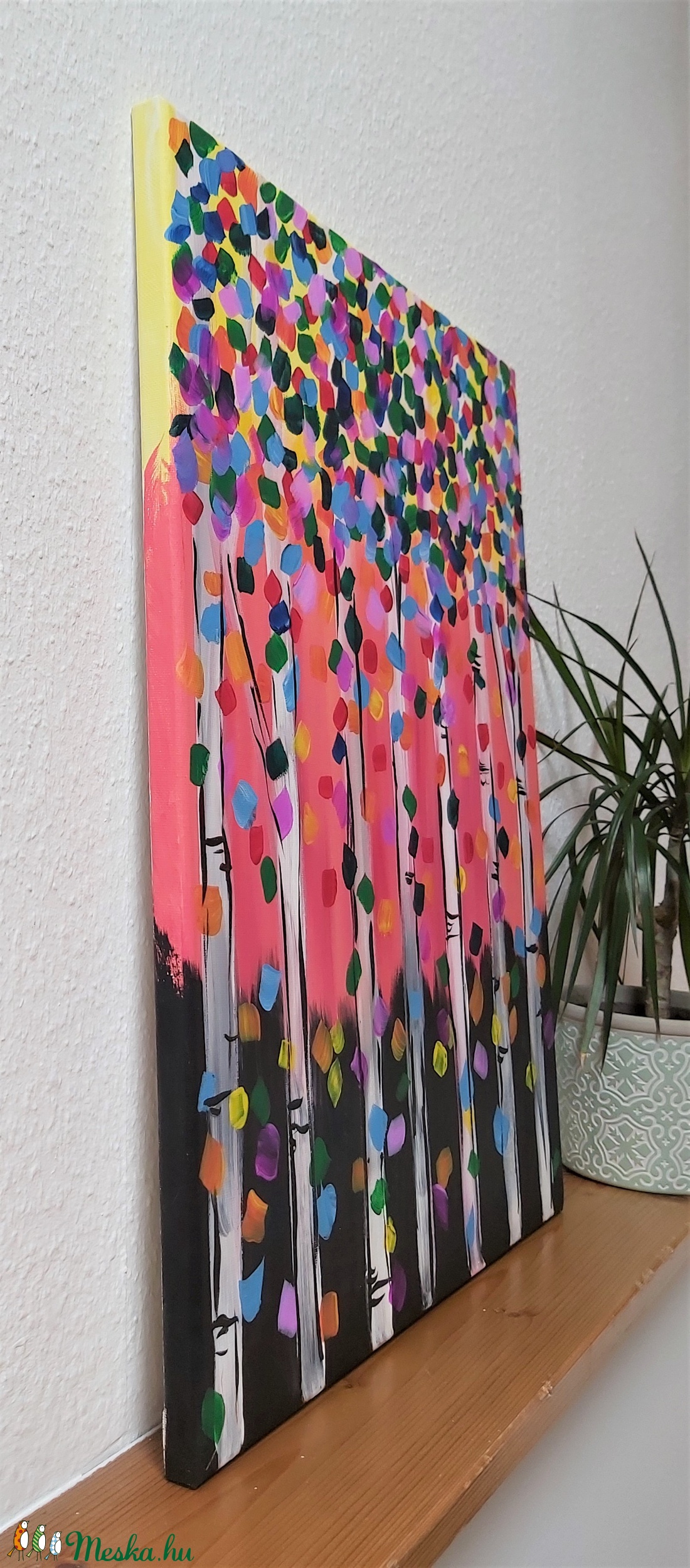 Konfetti fák akril festmény (50x40 cm) - művészet - festmény - akril - Meska.hu Konfetti fák akril festmény (50x40 cm) - művészet - festmény - akril - Meska.hu