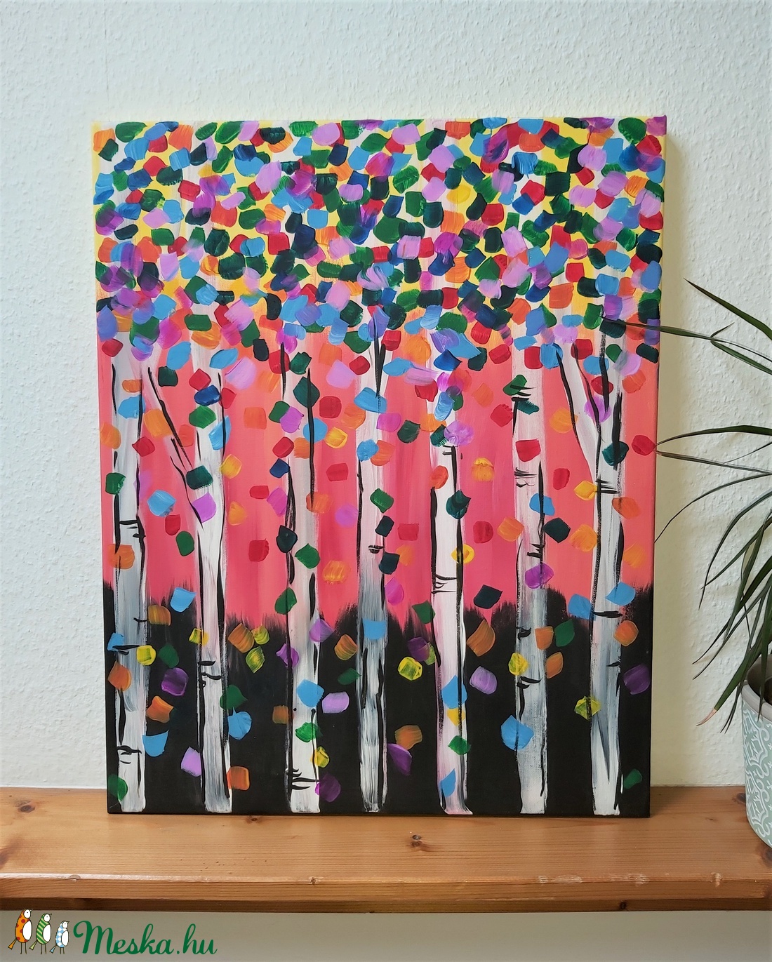 Konfetti fák akril festmény (50x40 cm) - művészet - festmény - akril - Meska.hu Konfetti fák akril festmény (50x40 cm) - művészet - festmény - akril - Meska.hu