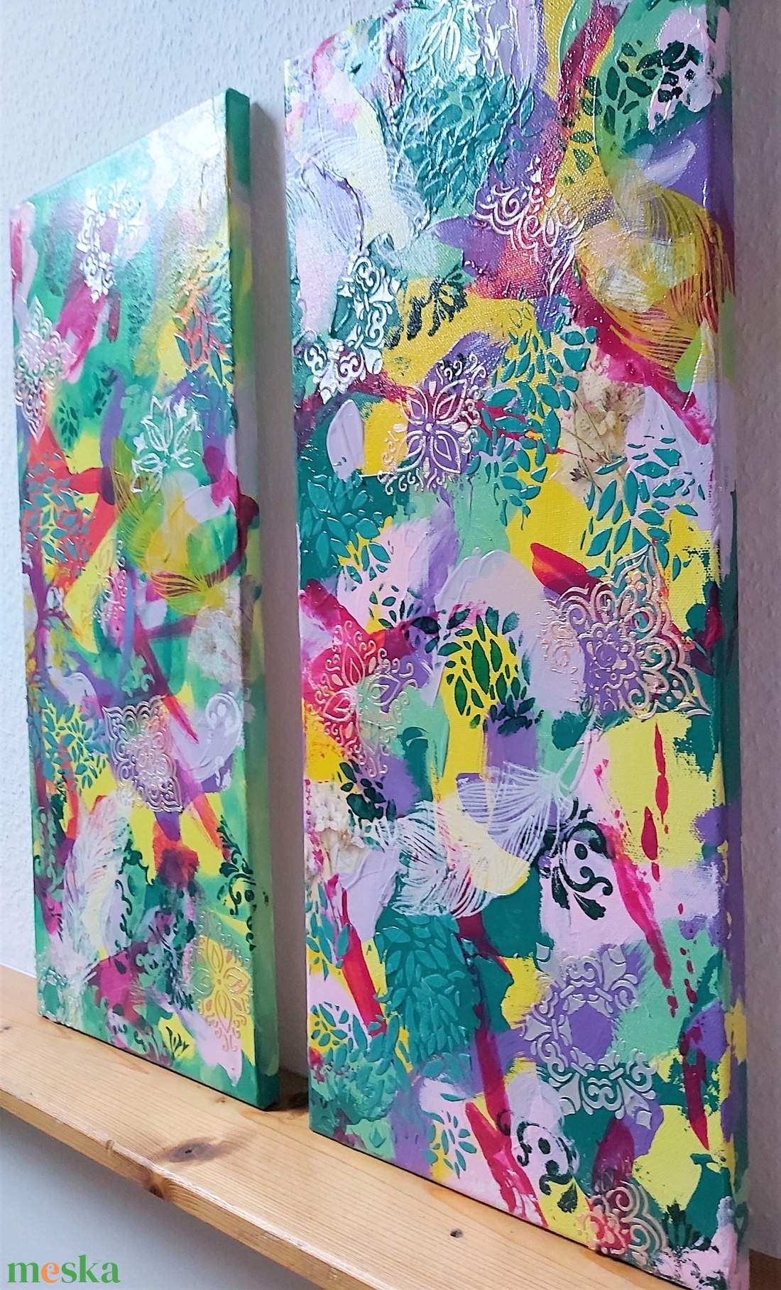 Tavasz - 2 részből álló akril festmény (2x 25x58 cm) - művészet - festmény - akril - Meska.hu Tavasz - 2 részből álló akril festmény (2x 25x58 cm) - művészet - festmény - akril - Meska.hu