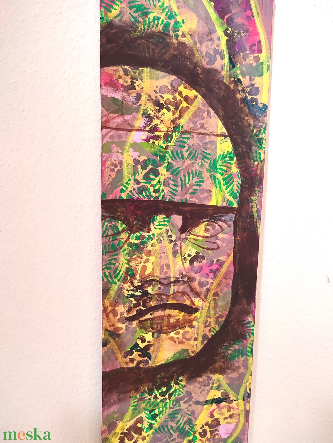 akril festmény (24,5 x 137,5 cm) - Olmec - művészet - festmény - akril - Meska.hu