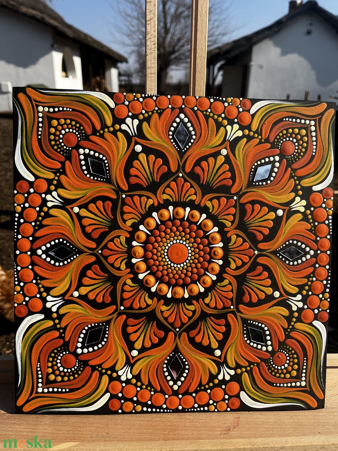 Tűzvirág Mandala - kellékek & szerszámok - festék - akrilfesték - Meska.hu Tűzvirág Mandala - kellékek & szerszámok - festék - akrilfesték - Meska.hu