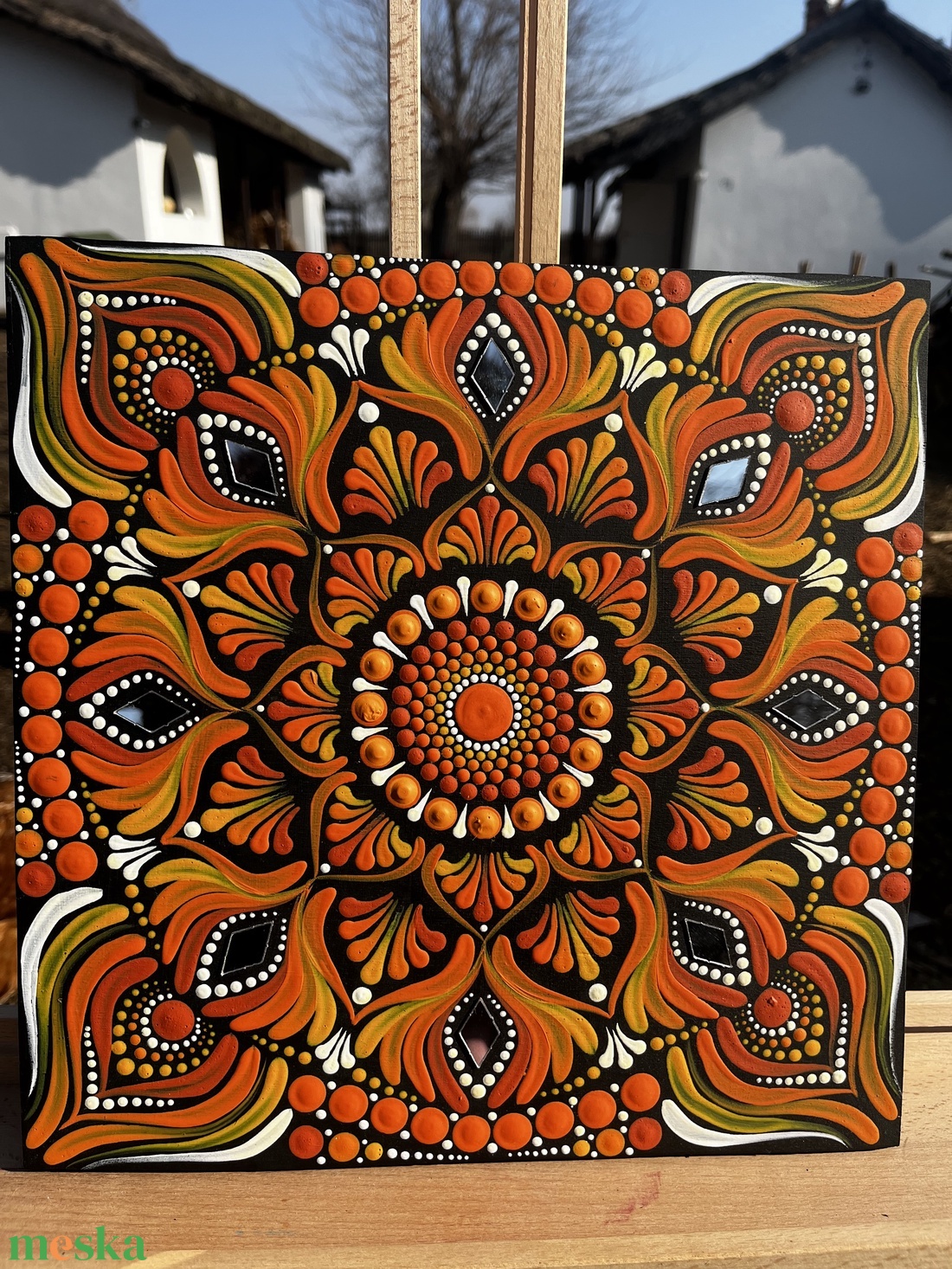 Tűzvirág Mandala - kellékek & szerszámok - festék - akrilfesték - Meska.hu Tűzvirág Mandala - kellékek & szerszámok - festék - akrilfesték - Meska.hu