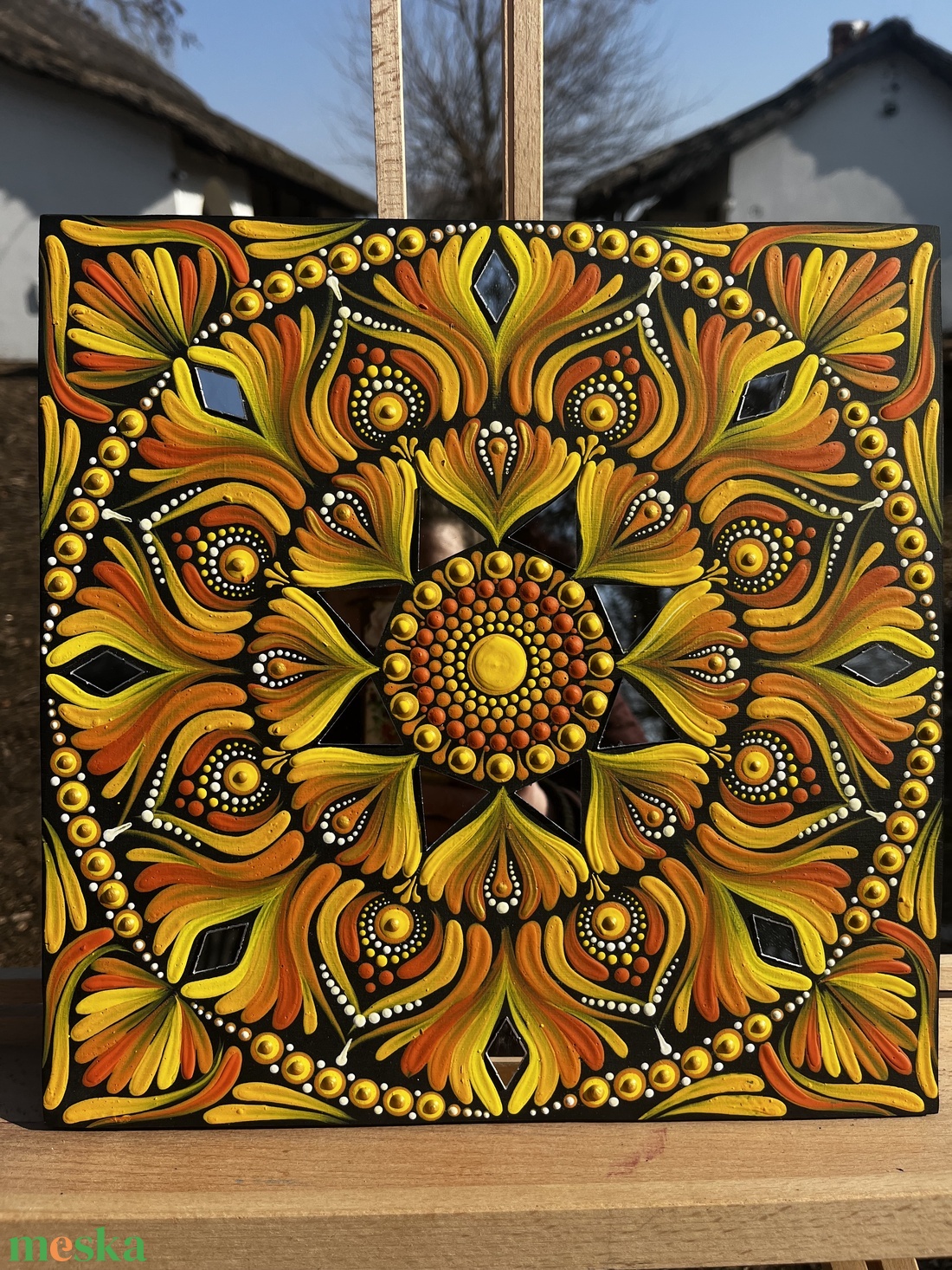 Napfény Mandala - művészet - festmény - akril - Meska.hu Napfény Mandala - művészet - festmény - akril - Meska.hu