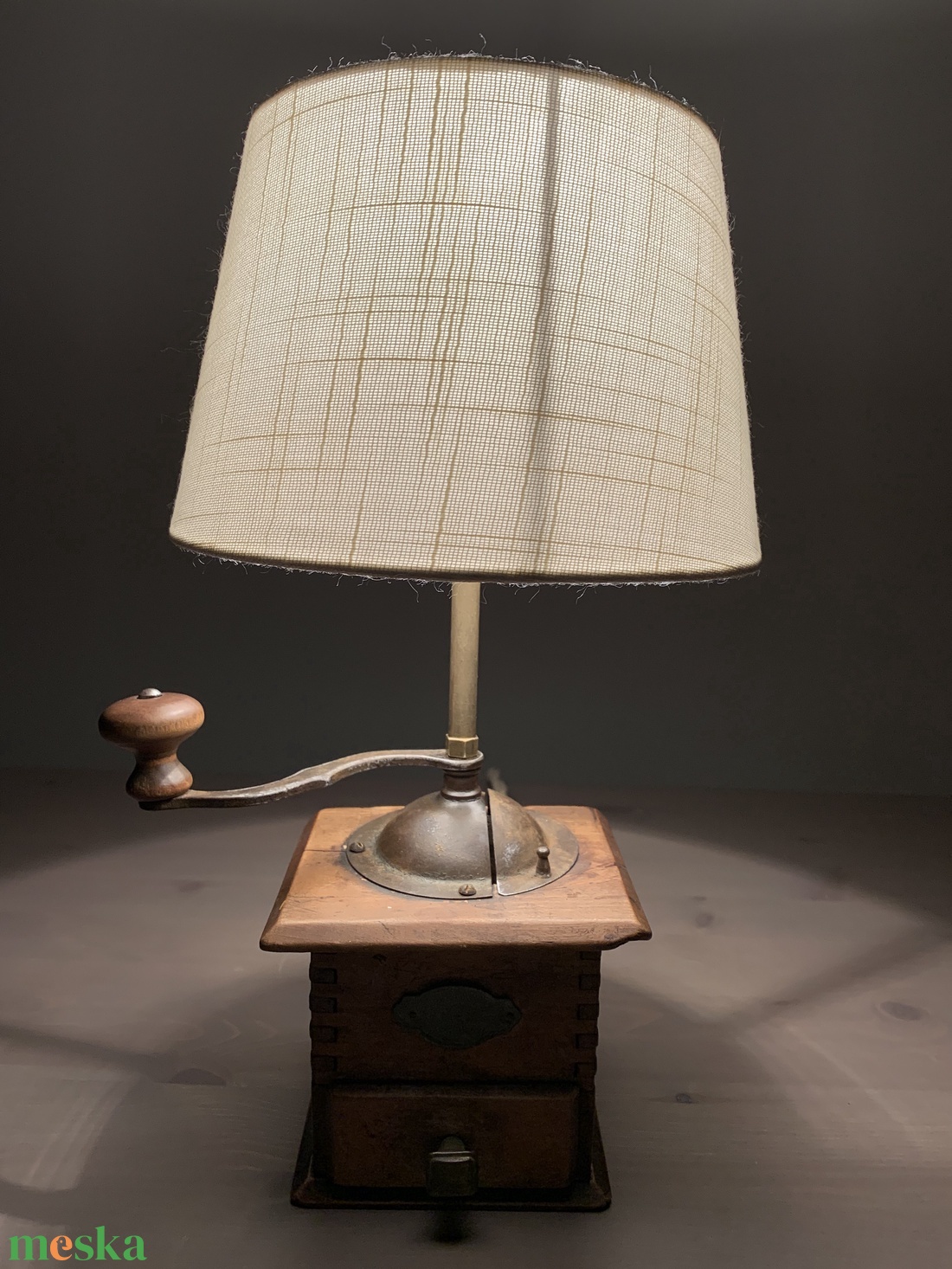 Antik, régi Leinbrock Ideal kávédaráló lámpa, asztali lámpa - otthon & életmód - lámpa - asztali lámpa - Meska.hu