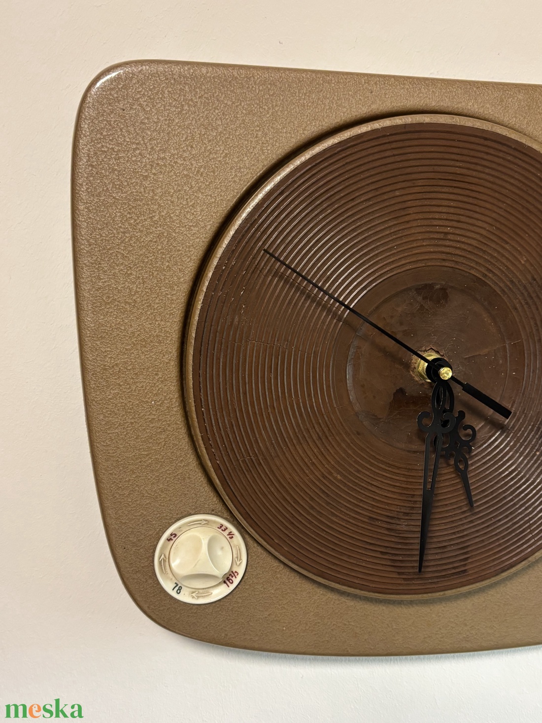 Vintage Supraphon lemezjátszó óra, fali óra - otthon & életmód - dekoráció - fali és függő dekoráció - falióra & óra - Meska.hu