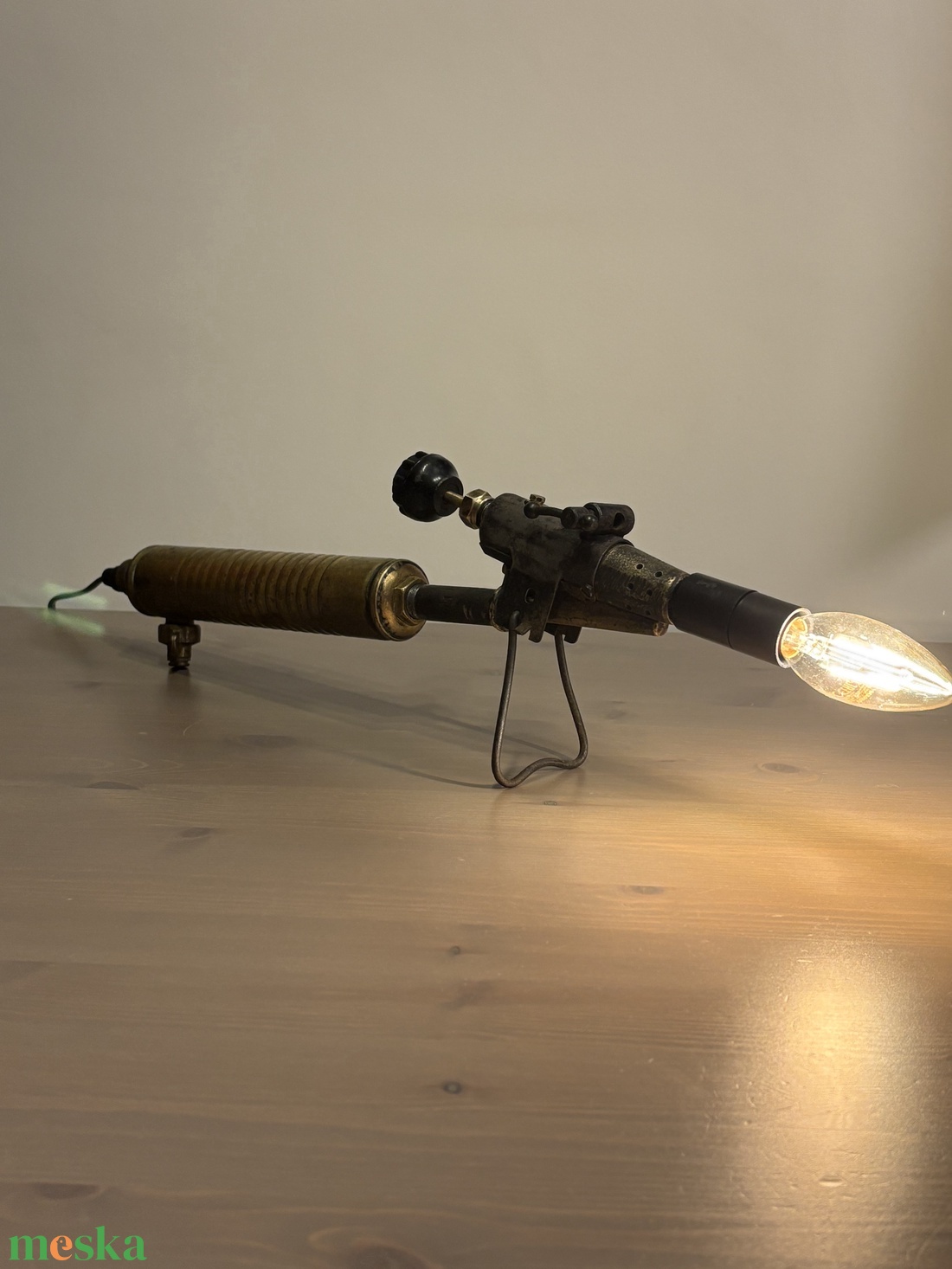 Vintage benzines forrasztó lámpa, lámpa, asztali lámpa - otthon & életmód - lámpa - asztali lámpa - Meska.hu
