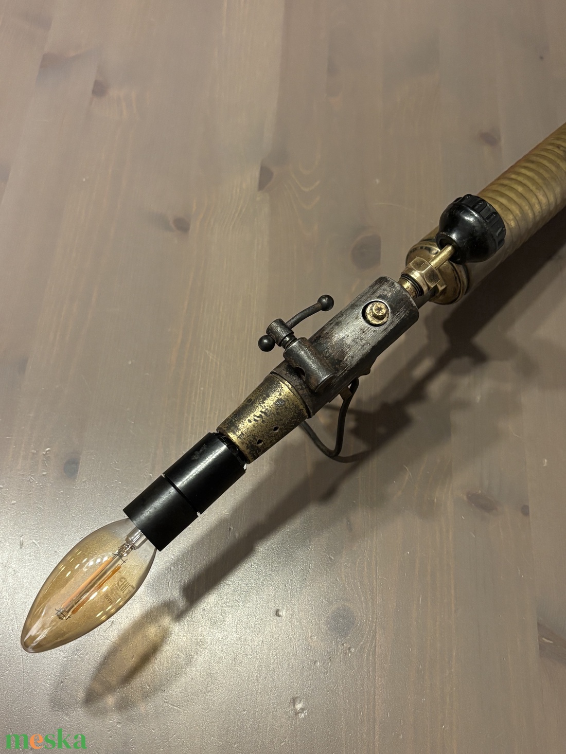 Vintage benzines forrasztó lámpa, lámpa, asztali lámpa - otthon & életmód - lámpa - asztali lámpa - Meska.hu