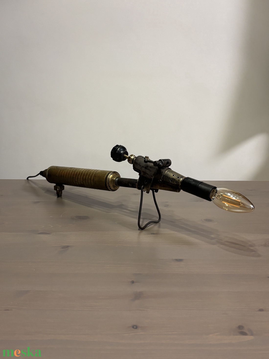 Vintage benzines forrasztó lámpa, lámpa, asztali lámpa - otthon & életmód - lámpa - asztali lámpa - Meska.hu