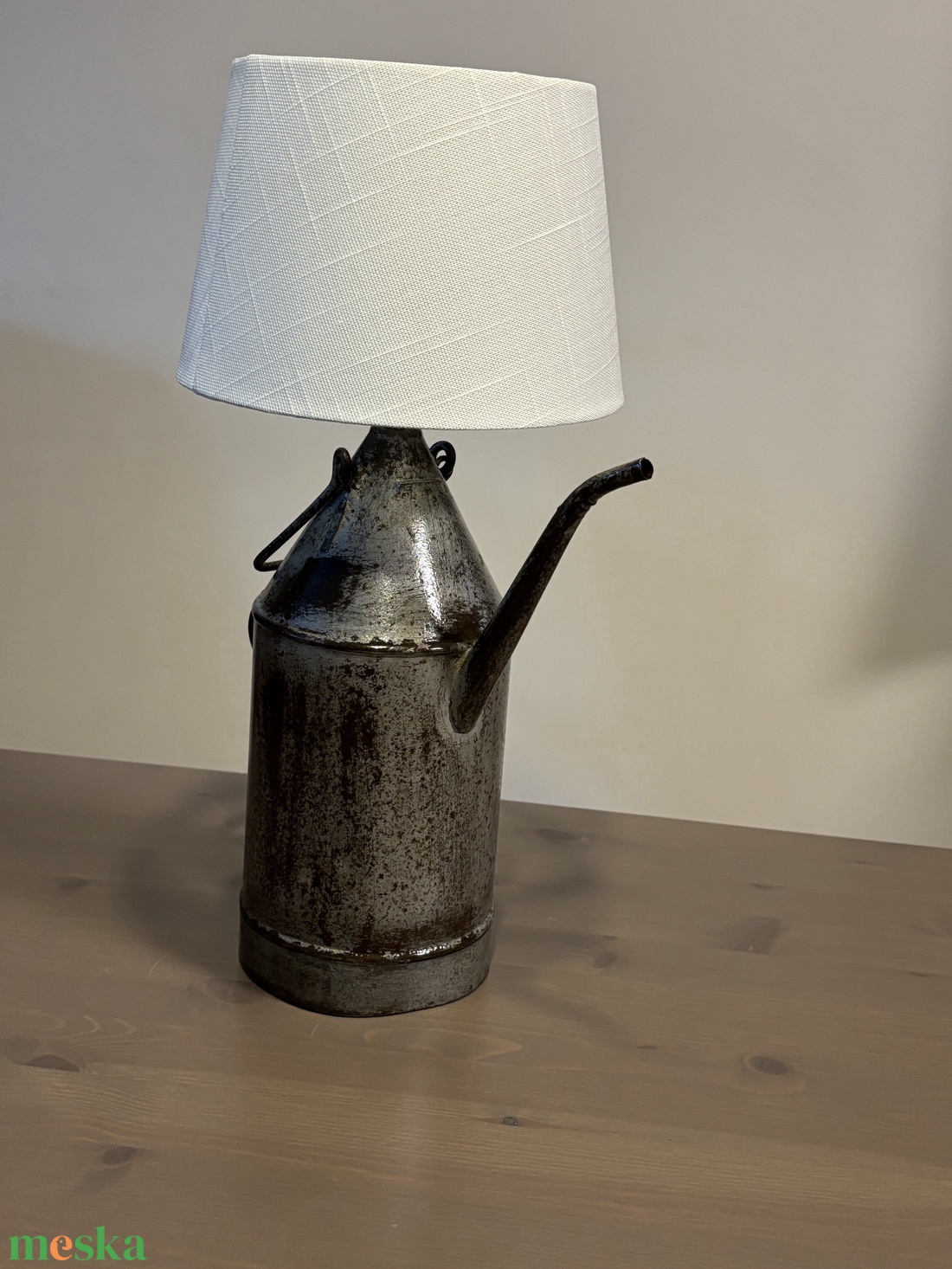 Régi kanna, olajos kanna, kiöntő lámpa asztali lámpa - otthon & életmód - lámpa - asztali lámpa - Meska.hu