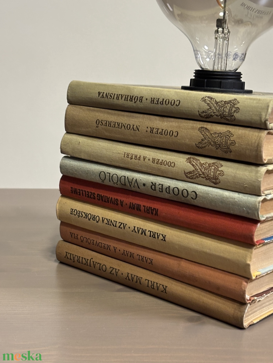 Ritka egyedi könyv lámpa olvasó asztali lámpa - otthon & életmód - lámpa - asztali lámpa - Meska.hu