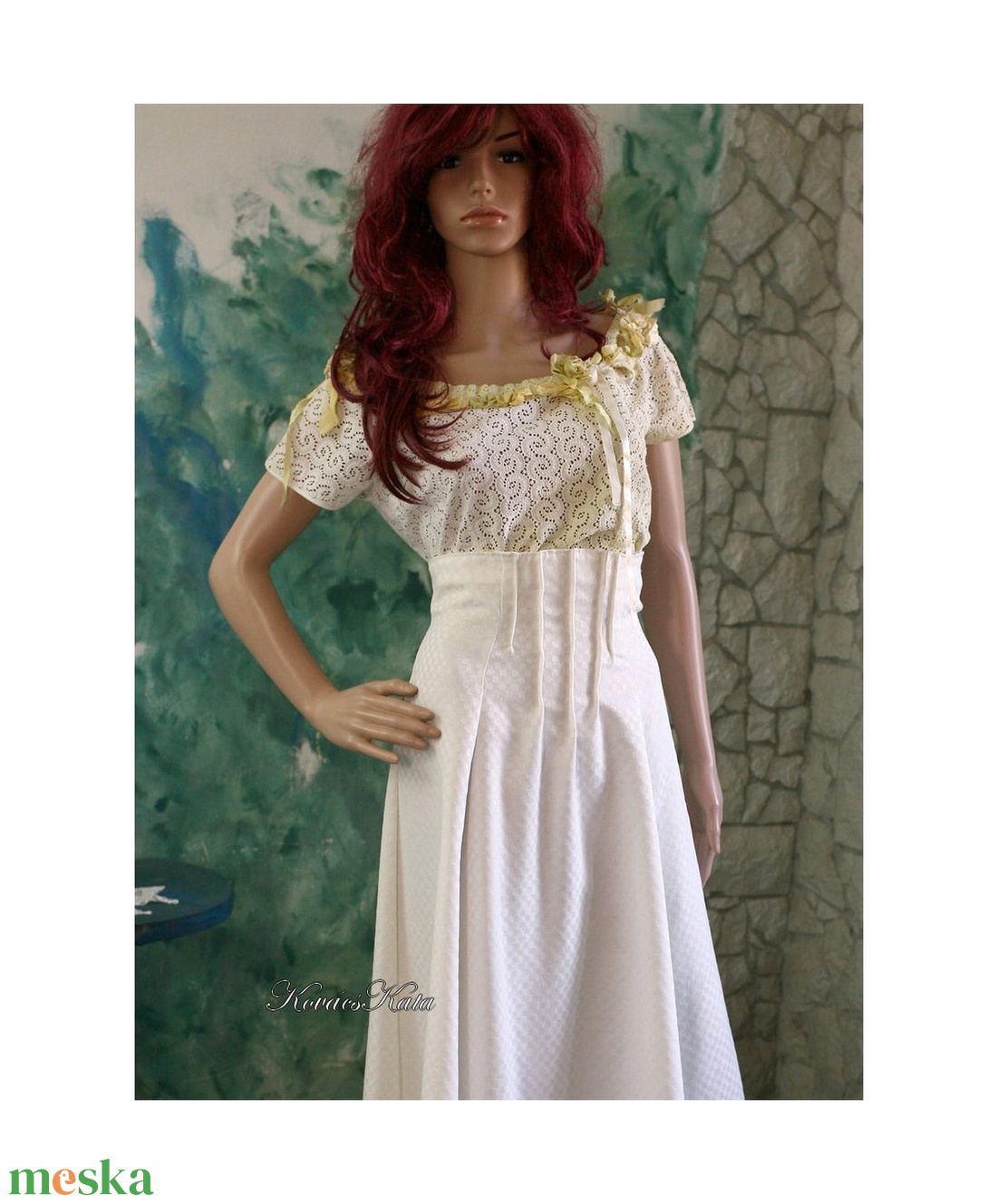 MALVIN - vintage styl design-szett, alternatív esküvői ruha  - esküvő - ruha - menyasszonyi ruha - Meska.hu