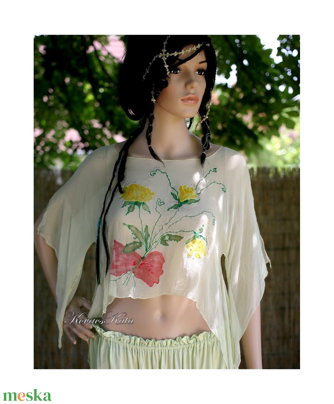 FESTMÉNYBLÚZ / SÁRGA RÓZSA - chiffon-blúz - ruha & divat - női ruha - blúz - Meska.hu FESTMÉNYBLÚZ / SÁRGA RÓZSA - chiffon-blúz - ruha & divat - női ruha - blúz - Meska.hu