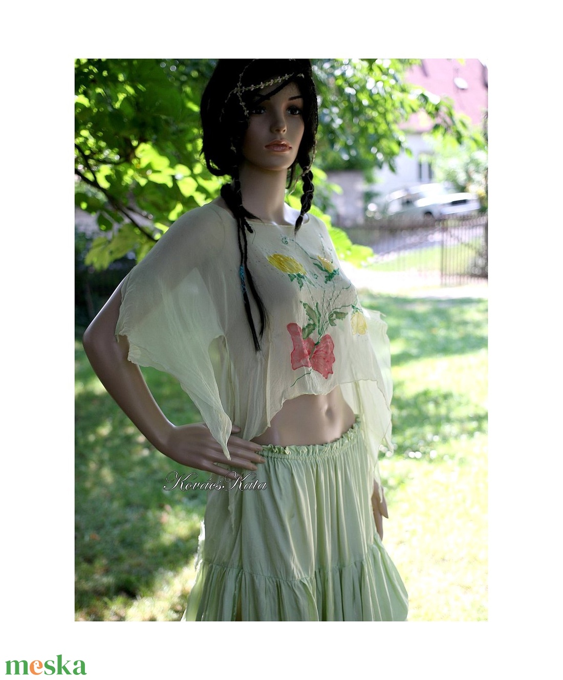 FESTMÉNYBLÚZ / SÁRGA RÓZSA - chiffon-blúz - ruha & divat - női ruha - blúz - Meska.hu FESTMÉNYBLÚZ / SÁRGA RÓZSA - chiffon-blúz - ruha & divat - női ruha - blúz - Meska.hu