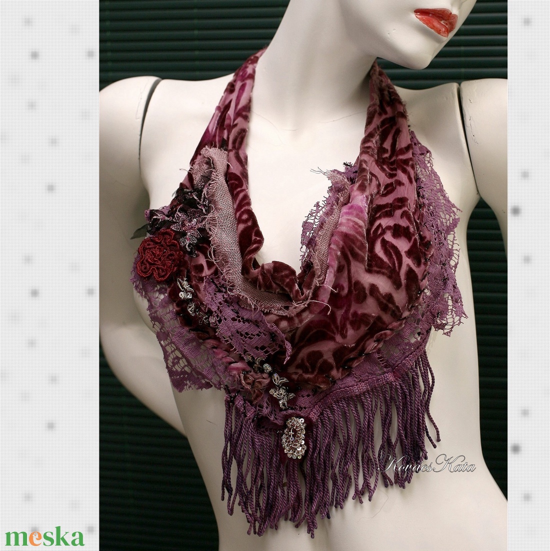 VERONA / barokk - art to wear textilékszer - ékszer - nyaklánc - statement nyaklánc - Meska.hu VERONA / barokk - art to wear textilékszer - ékszer - nyaklánc - statement nyaklánc - Meska.hu