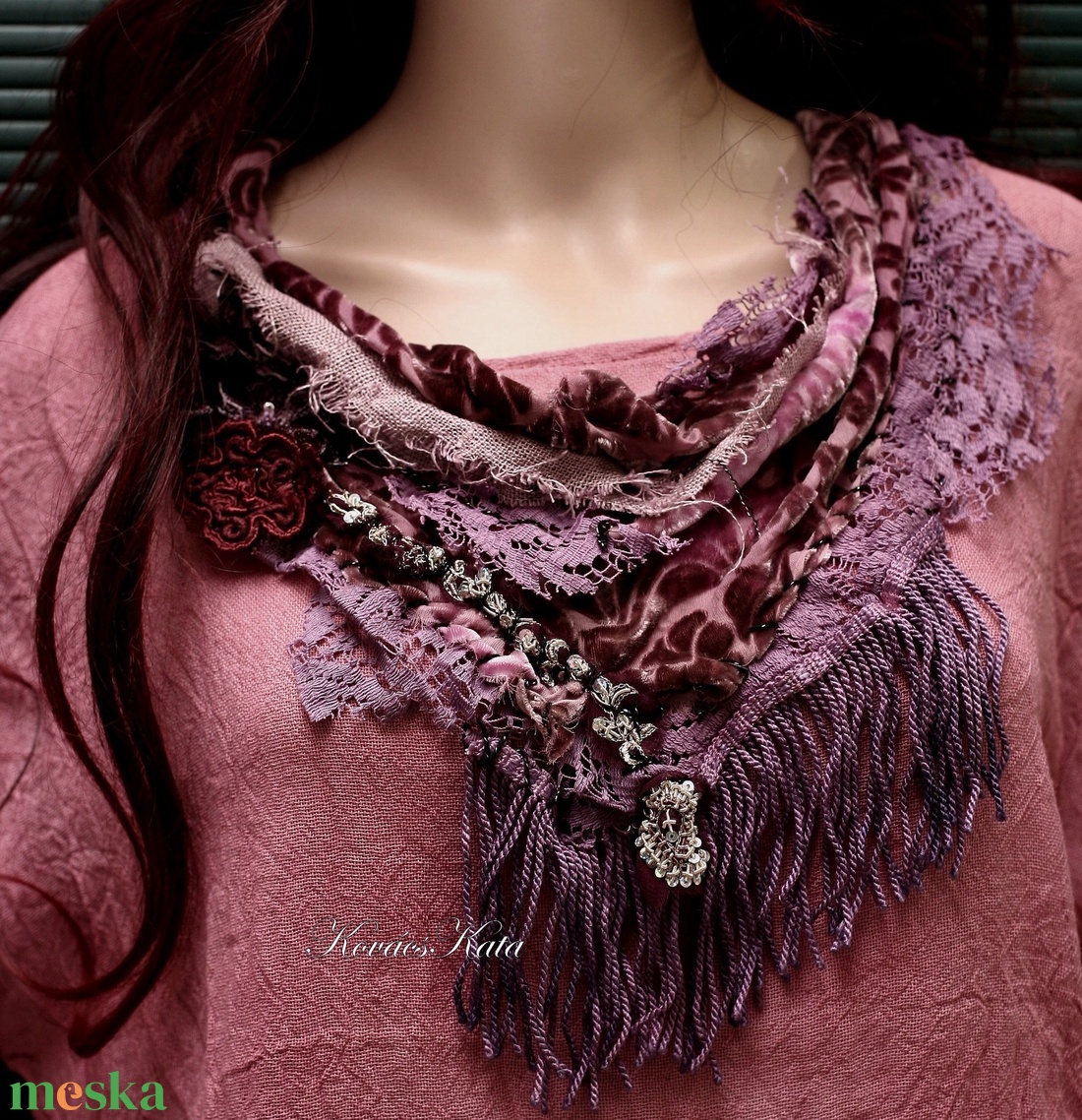 VERONA / barokk - art to wear textilékszer - ékszer - nyaklánc - statement nyaklánc - Meska.hu VERONA / barokk - art to wear textilékszer - ékszer - nyaklánc - statement nyaklánc - Meska.hu