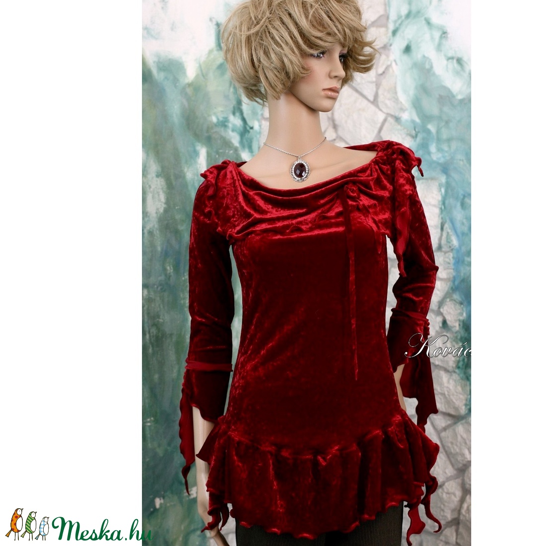 SCARLET - exkluzív selyembársony tunika - ruha & divat - női ruha - alkalmi ruha & estélyi ruha - Meska.hu SCARLET - exkluzív selyembársony tunika - ruha & divat - női ruha - alkalmi ruha & estélyi ruha - Meska.hu