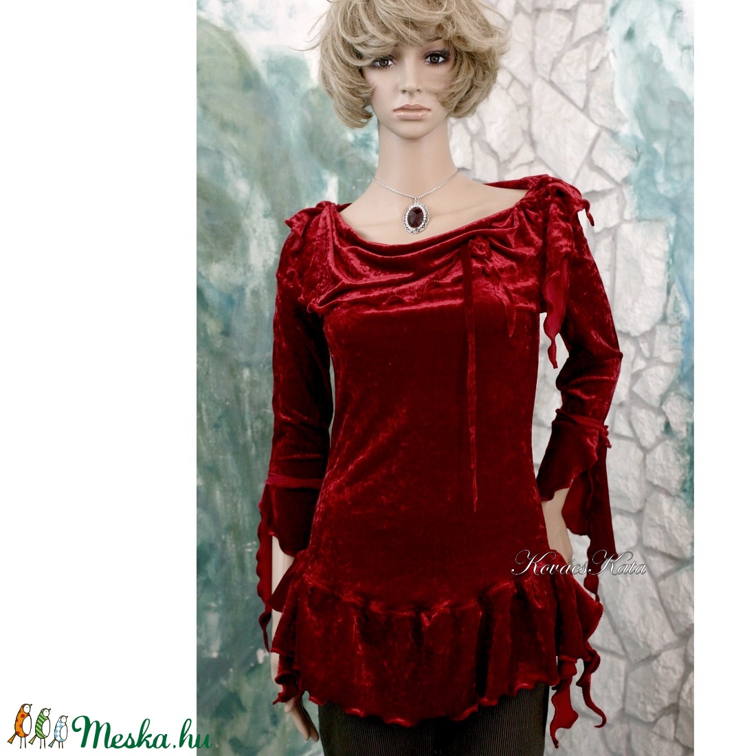 SCARLET - exkluzív selyembársony tunika - ruha & divat - női ruha - alkalmi ruha & estélyi ruha - Meska.hu SCARLET - exkluzív selyembársony tunika - ruha & divat - női ruha - alkalmi ruha & estélyi ruha - Meska.hu
