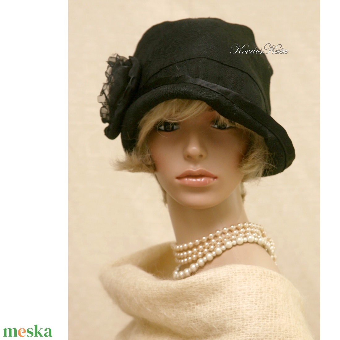 FRIDA cloche - design flapper kalap - ruha & divat - sál, sapka, kendő - kalap - Meska.hu
