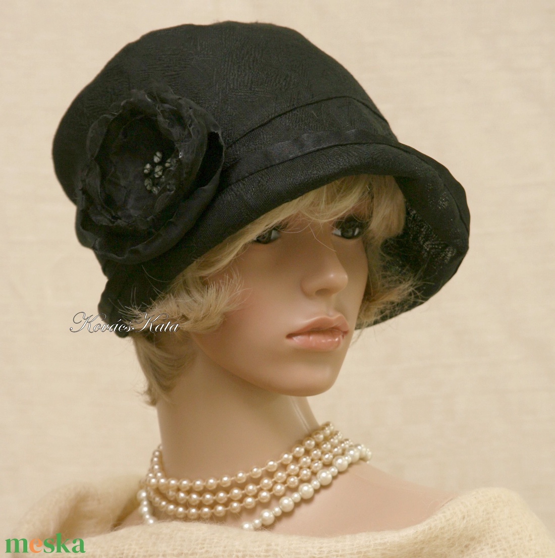 FRIDA cloche - design flapper kalap - ruha & divat - sál, sapka, kendő - kalap - Meska.hu