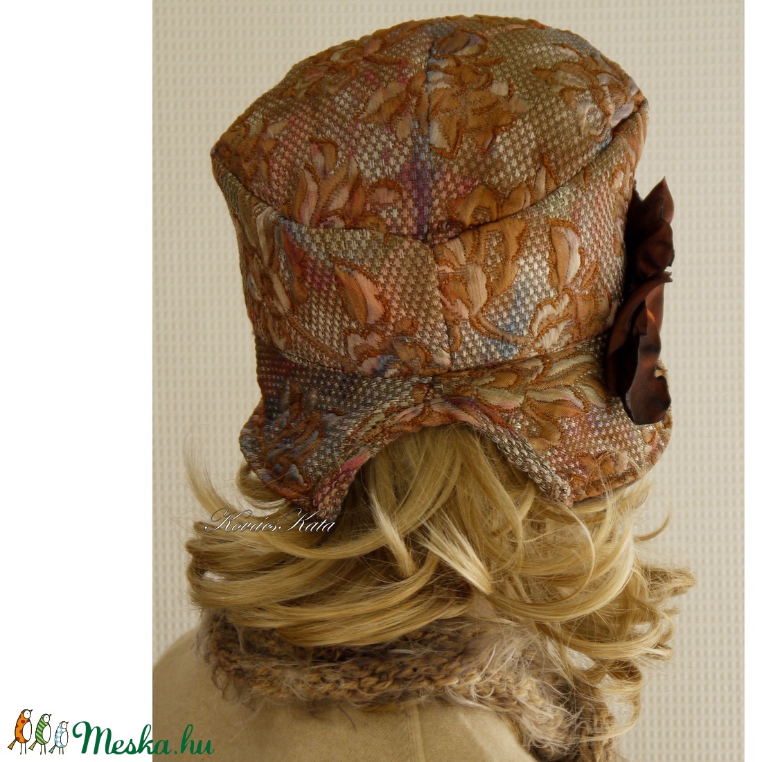 FRIDA cloche - selyem flapper-kalap - ruha & divat - sál, sapka, kendő - kalap - Meska.hu