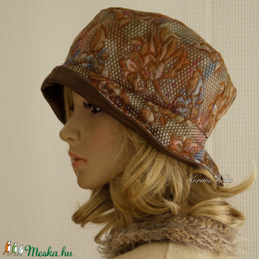 FRIDA cloche - selyem flapper-kalap - ruha & divat - sál, sapka, kendő - kalap - Meska.hu